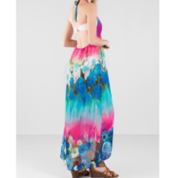 Francesca's‎ Aurora Tropical Halter Swim Coverup Medium/Large - Picture 5 of 15